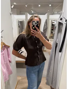 PCSILLY SS PUFF KNIT CARDIGAN NOOS