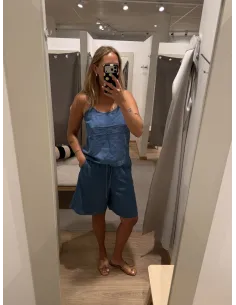 OBJFRAME SINGLET DENIM TOP