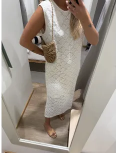VIBAMBENA O-NECK S/L MIDI DRESS 2