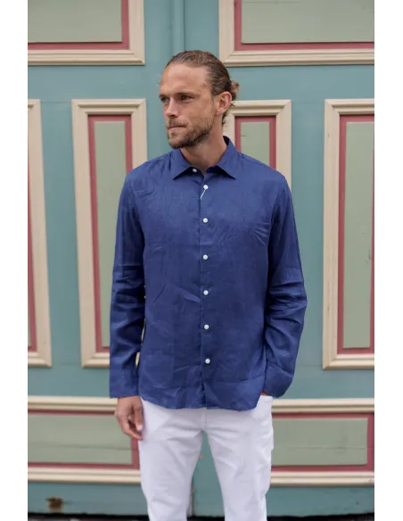 SLHREGKYLIAN-LINEN SHIRT LS CLASSIC