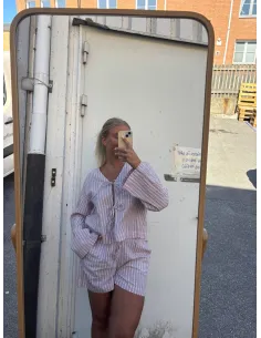 JXZOE SEERSUCKER LS TIE SHIRT