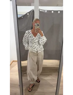 VMELISA L/S V-NECK BUTTON TOP 2