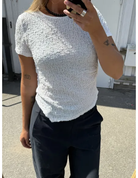 VMALISSIA SS ASYMMETRICAL O-NECK TOP