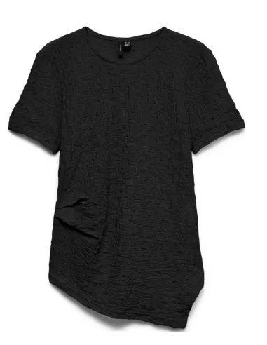 VMALISSIA SS ASYMMETRICAL O-NECK TOP