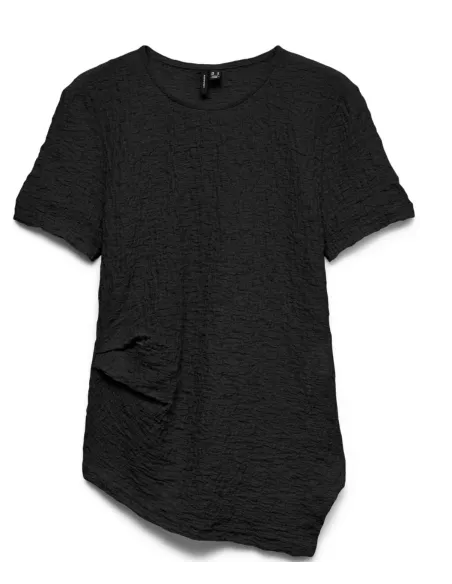 VMALISSIA SS ASYMMETRICAL O-NECK TOP