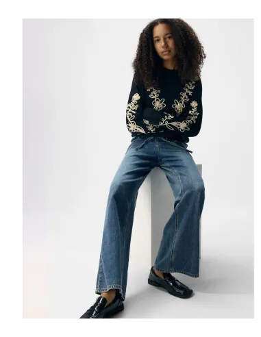 OBJROSIE MW WIDE JEANS NOOS