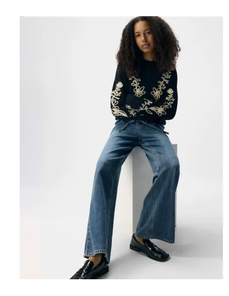 OBJROSIE MW WIDE JEANS NOOS