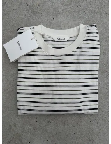 SLFESSENTIAL SS STRIPED BOXY TEE NOOS
