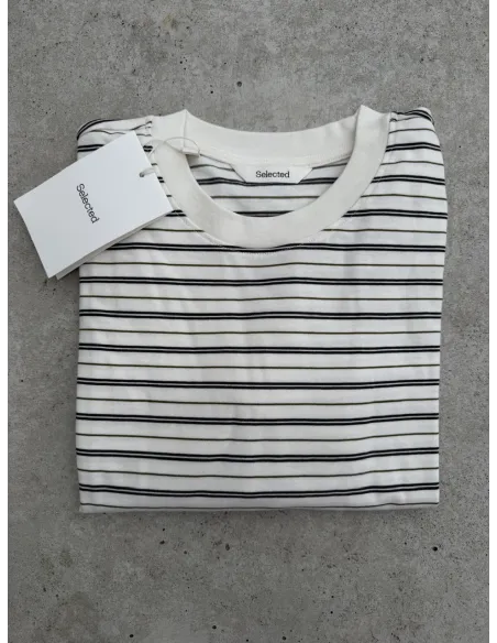 SLFESSENTIAL SS STRIPED BOXY TEE NOOS