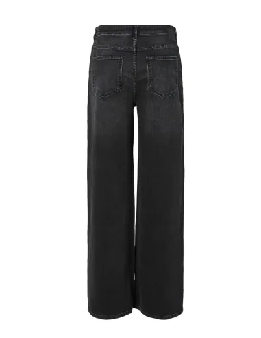 PCSILKE MW WIDE JEANS BL NOOS