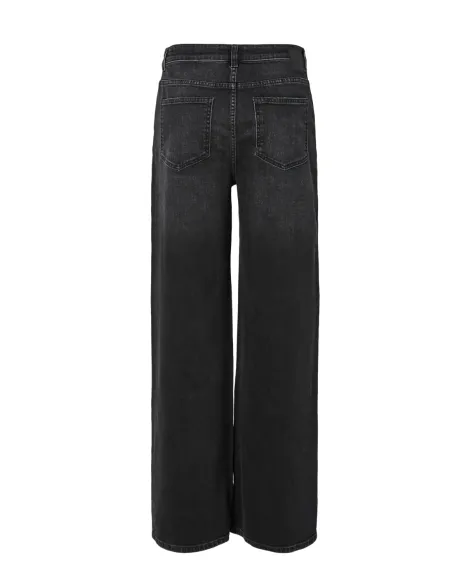 PCSILKE MW WIDE JEANS BL NOOS