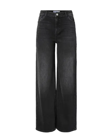 PCSILKE MW WIDE JEANS BL NOOS