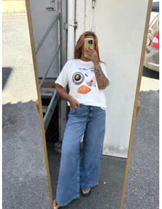 PCSKY MW WIDE JEANS
