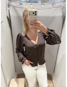 PCTIFFANY LS BUTTON TOP