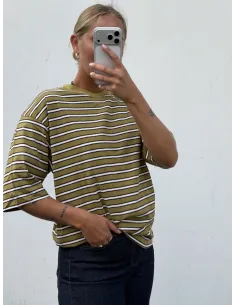 JXRHEA LOOSE SS STRIPE TEE