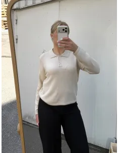 VIRIL L/S POLO PULLOVER KNIT - NOOS 2