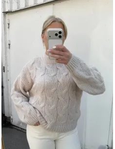 VMMAYBE LS HIGH NECK CABLE PULLOVER NOOS