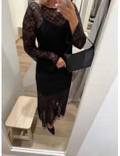 JDYSILVIA L/S LACE MAXI DRESS