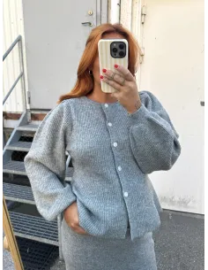 PCSILLY LS PUFF KNIT CARDIGAN 2