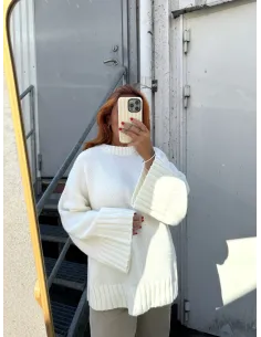 PCANNA LS OVERSIZE O-NECK KNIT 2