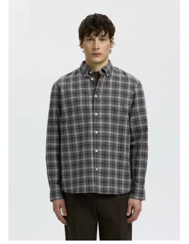 SLMCOLE-JAY REG MELANGE LS SHIRT NOOS