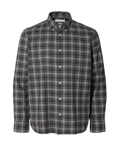 SLMCOLE-JAY REG MELANGE LS SHIRT NOOS