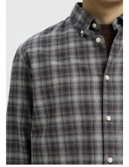 SLMCOLE-JAY REG MELANGE LS SHIRT NOOS