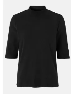Serena ss rib polo top