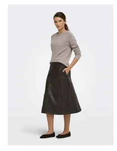 ONLFIBY MW FAUX LEATHER LONG SKIRT 2