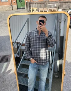 SLMCOLE-JAY REG MELANGE LS SHIRT NOOS