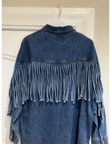 ONLMAUREEN LS FRINGE DNM SHIRT