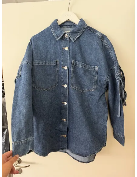 ONLMAUREEN LS FRINGE DNM SHIRT