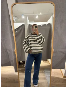 VMMAYBE STRIPE LS O-NECK PULLOVER 2