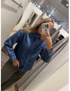 ONLALARA L/S FRILL DNM SHIRT