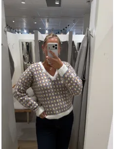 VIALDIS V-NECK L/S KNIT TOP