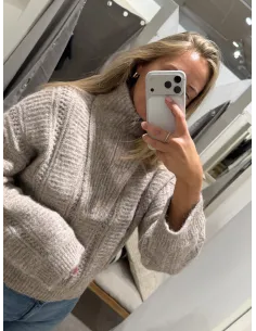 VIGLEEBA HALF ZIP KNIT TOP