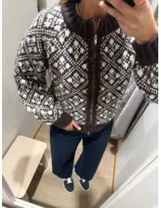 VMINGA LS O-NECK ZIP CARDIGAN 2