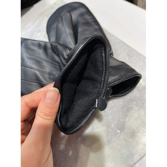 PCNELLIE LEATHER MITTENS